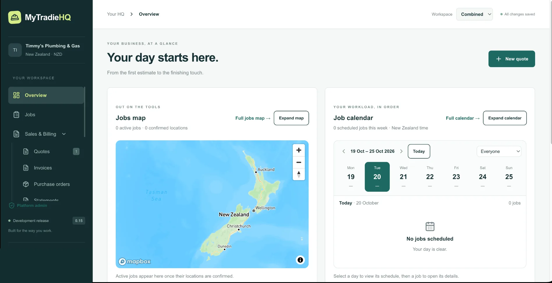 MyTradieHQ product screenshot